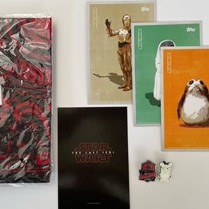 Star Wars Collectibles Lot with Star Wars The Last Jedi Pins Bandana + More